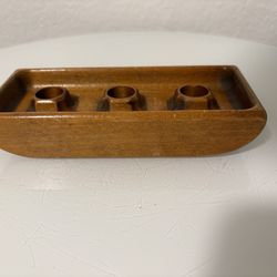 Vintage Wood Candle Holder