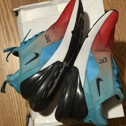 Nike Mens Air Max 270 CJ0767-400 Red Blue Sports Low Top Sneaker Shoes Size US 9