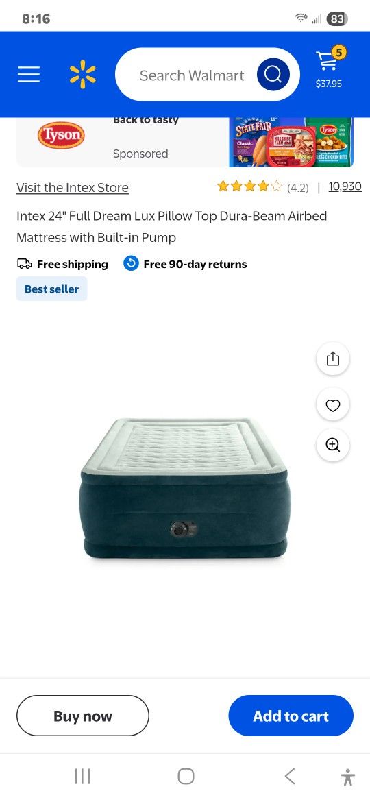 Ozark Tent And 24 Intex Self Inflating Air Mattress