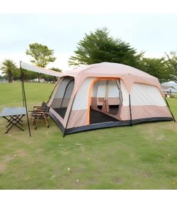 Brand New 2-Room (4-6 People) Camping Tent Waterproof Windproof UV Protection for Hiking Beach Outdoor