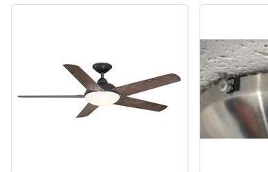 Home Decorators Collection Draper 54 in. LED Outdoor Natural Iron Ceiling Fan with Remote Control