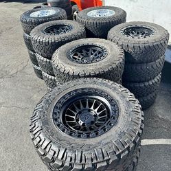 ‼️ Vendo Rines Para Lock Off R 17x9 Con Llantas Todo Terreno Excelente Condición 80%life 