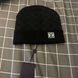Louis Vutiion Beanie Black/gray Checkerboard 