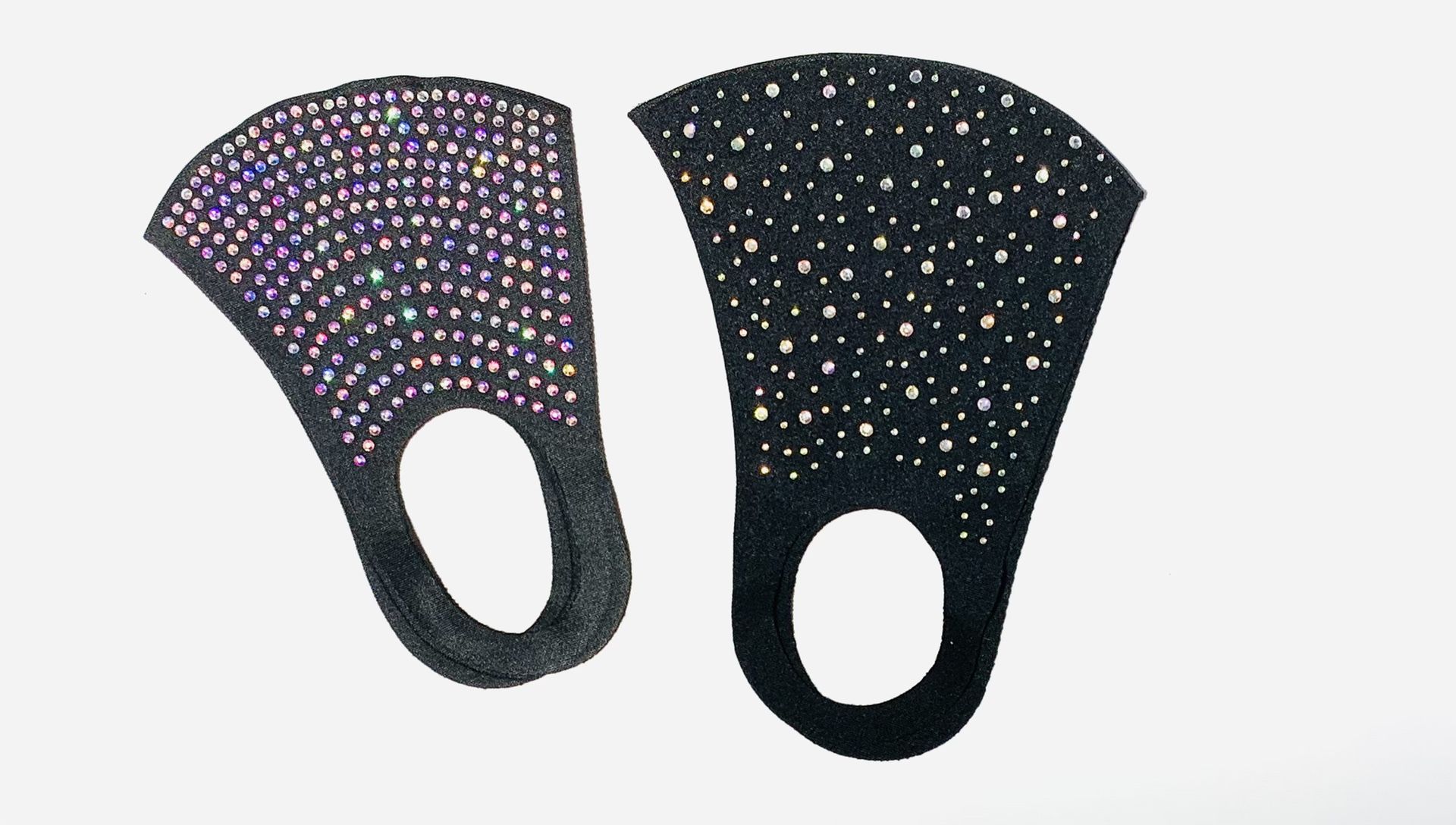 2 bling rhinestone mask bundle