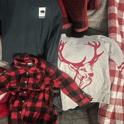 Size 5,6/7 Holiday Flannel And Sweatshirt