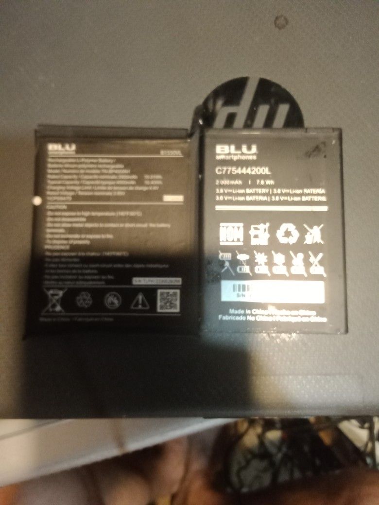 TWO(2) BLU SMARTPHONE BATTERIES