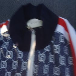 Red White N Blue Gucci Insignia Sports Jacket Size XL