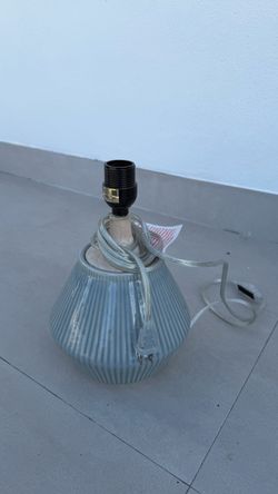 West Elm Roar + Rabbit Ripple Ceramic Table Lamp – Cool Gray – No Shade