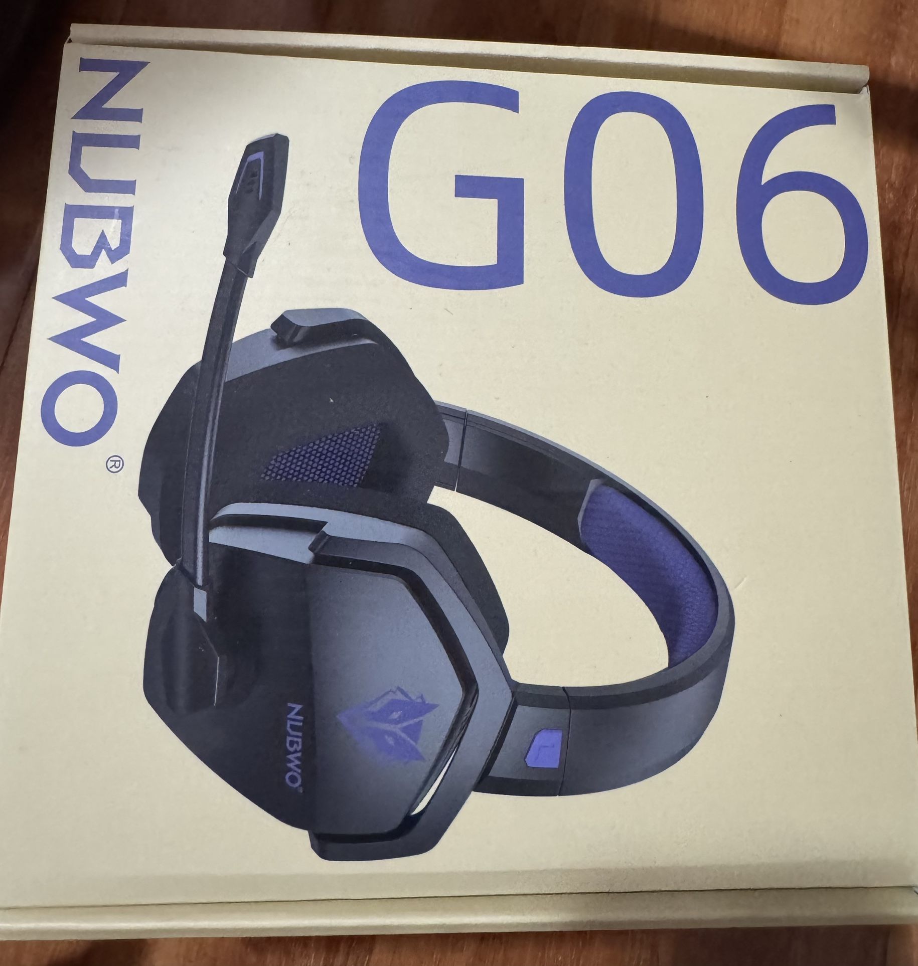 NUBWO G06 Dual Wireless Gaming Headset with Microphone 2.4Ghz , Purple
