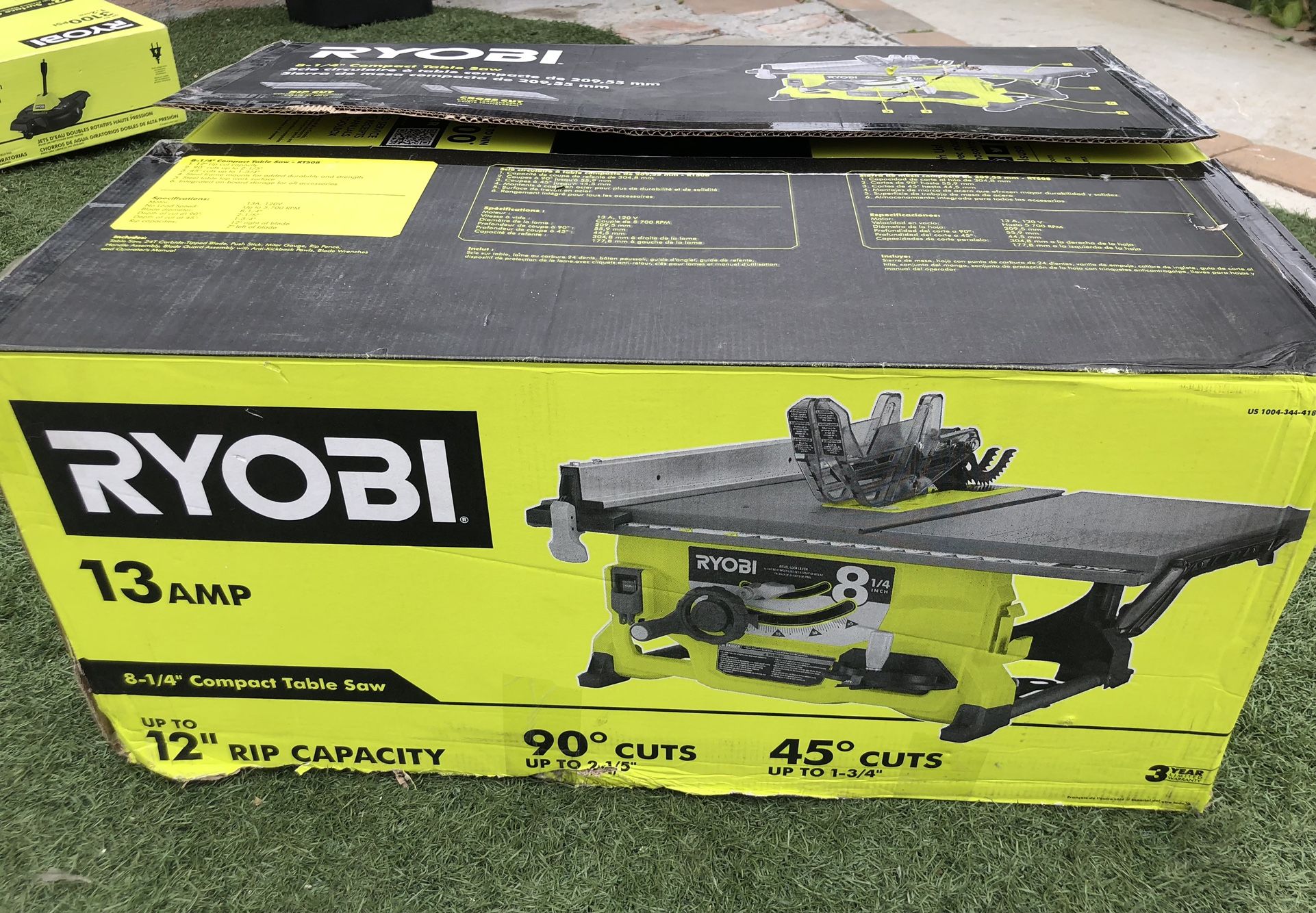 RYOBI 13 Amp 8-1/4 in. Compact Portable Corded Jobsite Table Saw $85