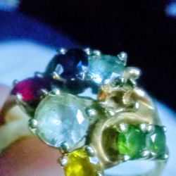 Vintage multi - Gemstone Ring 