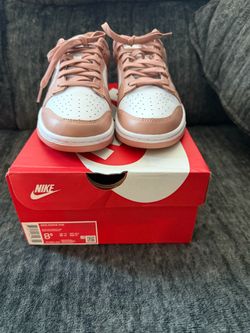 Nike Dunk Low Pink White Sneakers Size 8.5