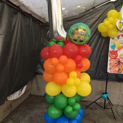 Happy Birthday Balloon Columns 