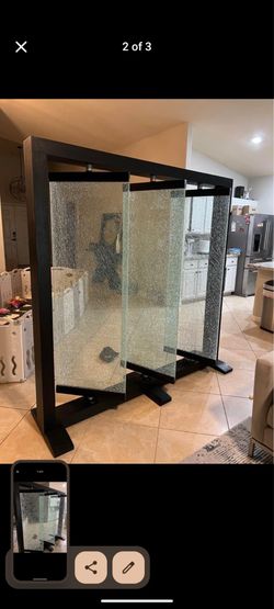 360 rotating cracked glass room divider delivery