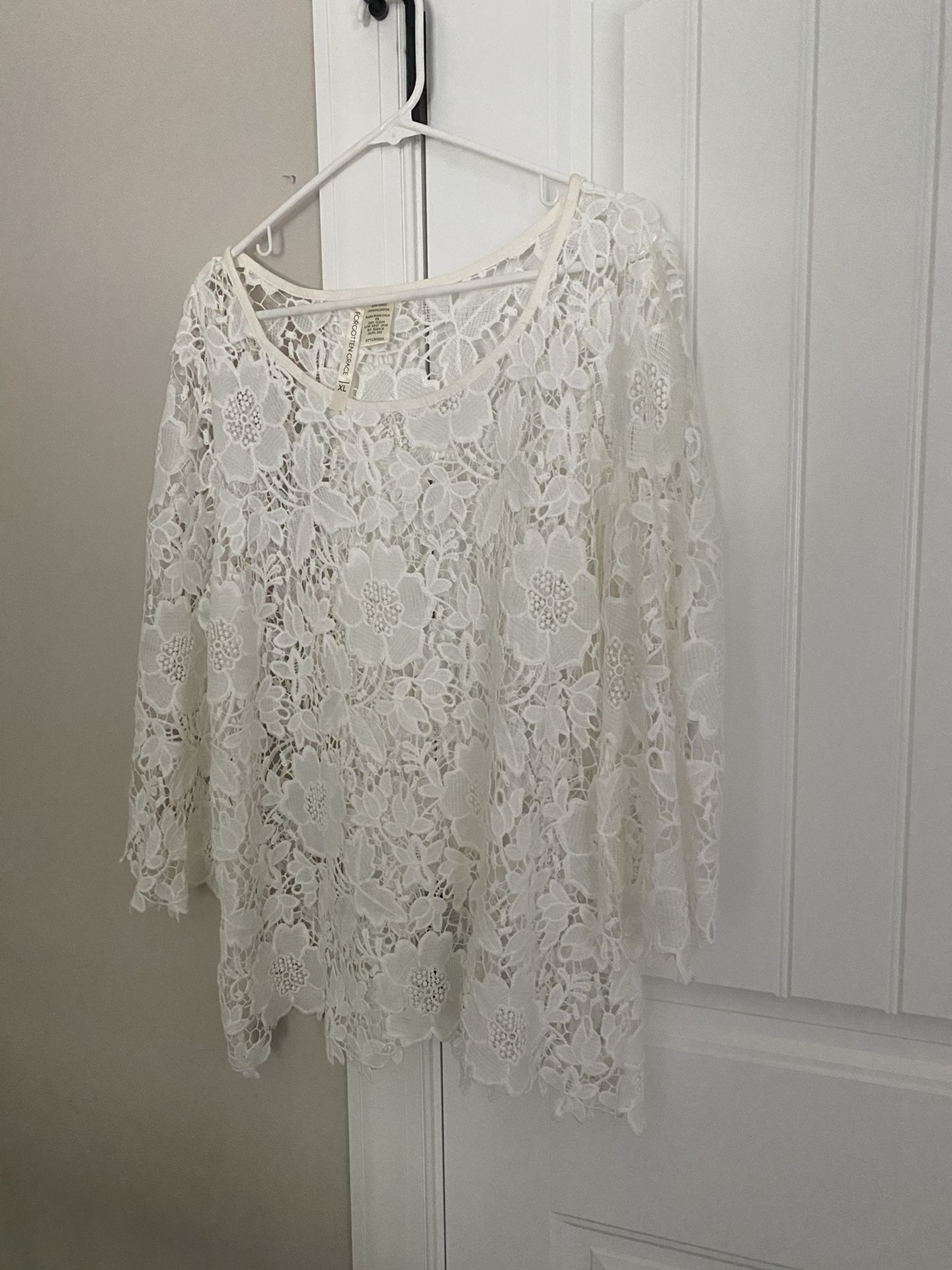 White Crochet Top 