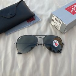 Polarized Lenses Aviator 3025 Sunglasses Black Brand New 