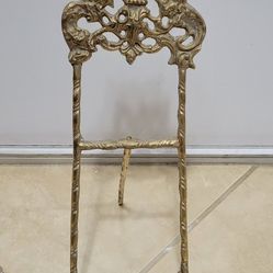 Vintage Brass Tabletop Easel /Photo Stand 15"X8"X7"