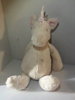Jellycat Large Bashful Unicorn Plush 16” White Pink Stuffed Animal
