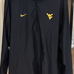 West Virginia Mountaineers Nike 1/4 Zip Performance Pullover Navy 2XL.
