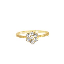 10k Yellow Gold Round Cut Ring
