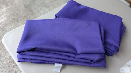 Two Purple Rectangular Polyester Tablecloth 5'x7' Weddings Parties..