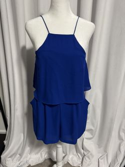 Express coral blue romper size 2