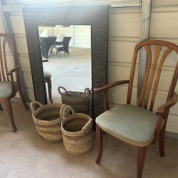 Set Of Chairs And Mirror 