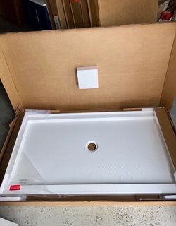 60”X32” Shower Base Pan Center Drain in White bath bathroom