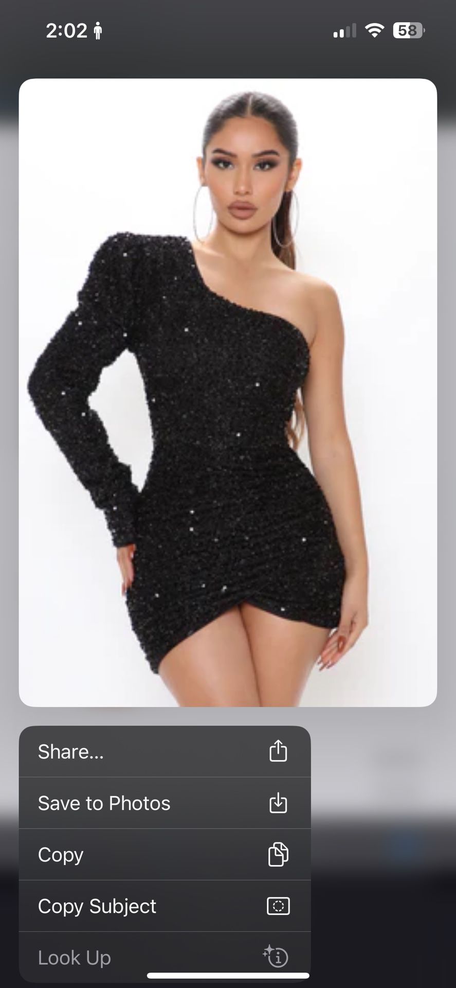 Sequin Mini Black Dress