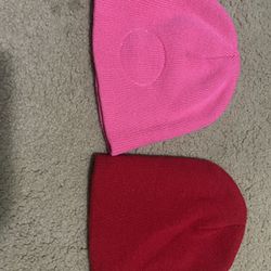 Pink And Red Winter Hat