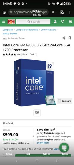 Intel Core i9-14900K Desktop Processor