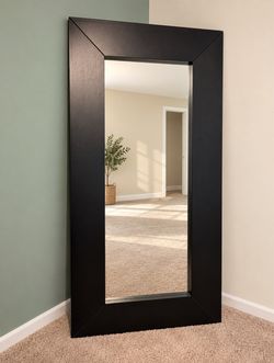 Large Floor Mirror with Black Frame (200 OBO)