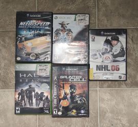 Lot of 5 Video Games GameCube and Xbox 360