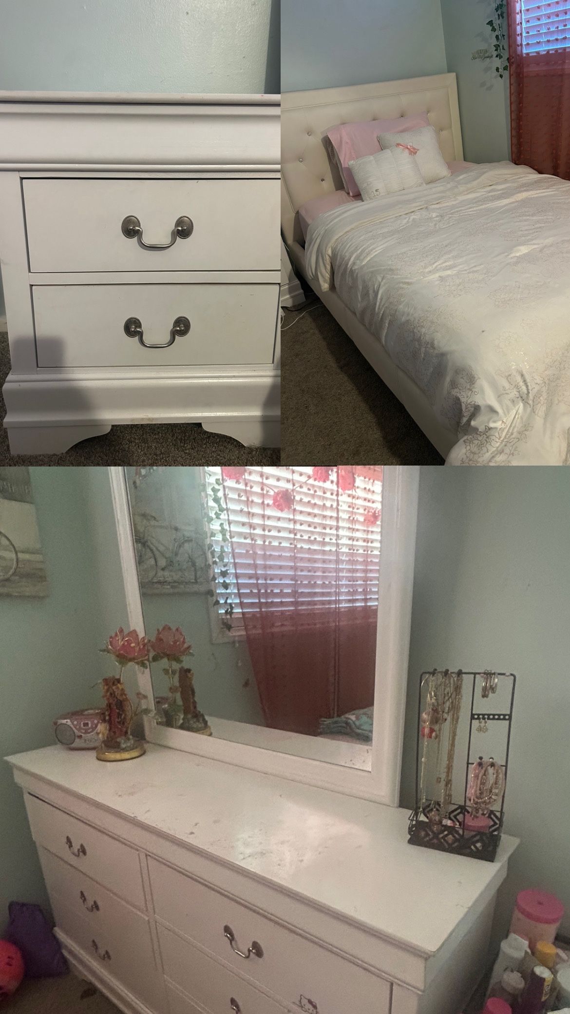 Vanity,bed Frame And Night Stand