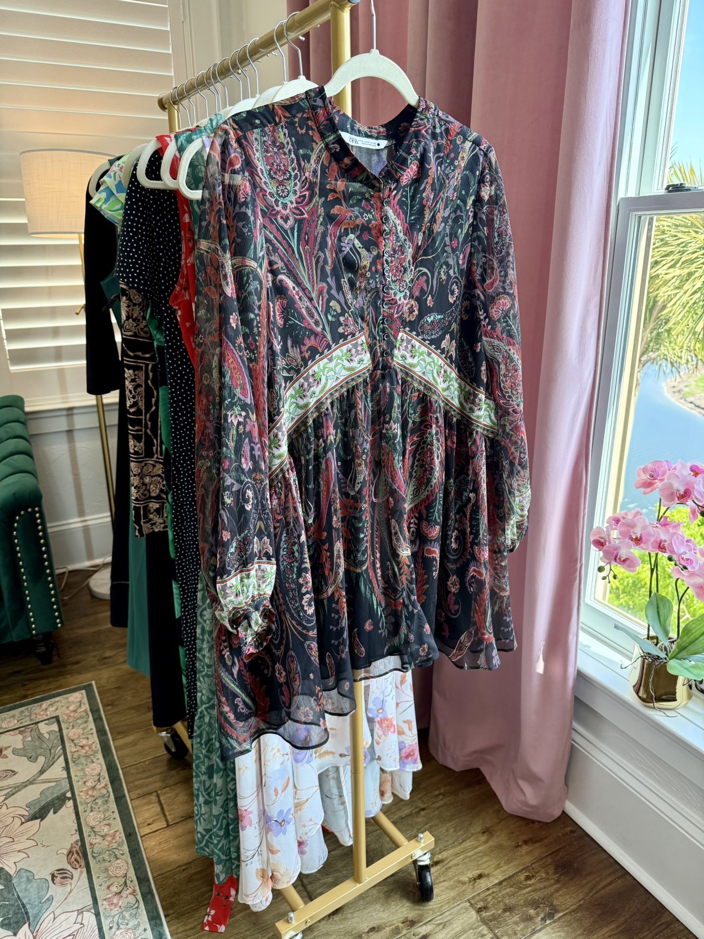 Zara Chiffon Tunic Never Used