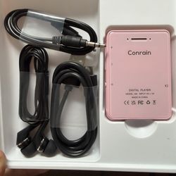 Conrain MP3 Player Pink Music Movies Ebooks Recorder Radio Bluetooth See Desc