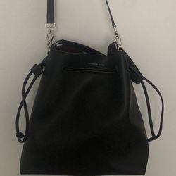 Black Drawstring Hobo Bag 