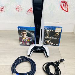 Sony PlayStation 5 - 825GB , Bonus 2 Games ( Used Very New  )