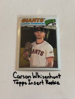 Carson Whisenhunt San Francisco Giants Pitcher Topps Short Print Insert Rookie Card.