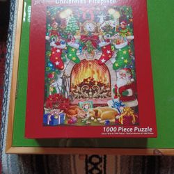 CHRISTMAS FIREPLACE 1000 PIECE PUZZLE 