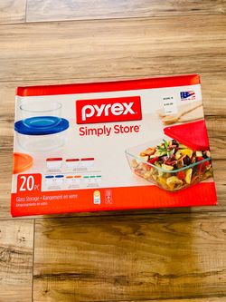 Brand New Pyrex Simply Store 20-Piece Glass Food Storage Set