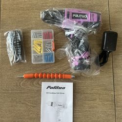 Cordless Drill Kit w/ Bits, Charger & Flexible Extension – Full Set