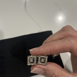 Earrings, Brand Lagos ,  18k Yellow  Gold, White Gold And Diamonds 