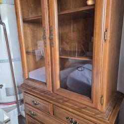 Vintage Two-Piece 1970's China Hutch