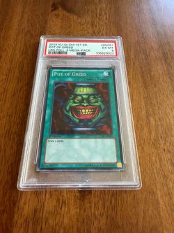 2013 Yu-Gi-Oh 1st Edition Pot Of Greed PSA 6