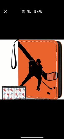 Hockey Trading Card Binder with Wrist Strap