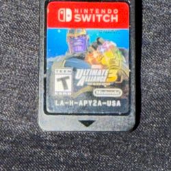 Marvel Ultimate Alliance 3 Nintendo Switch Video Game Cartridge T For Teen Used.