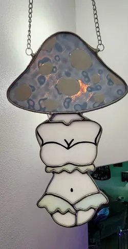 Stained Glass Mushroom Lady