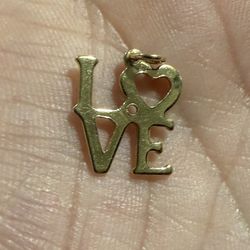 Gold-Plated LOVE Pendant Good Condition