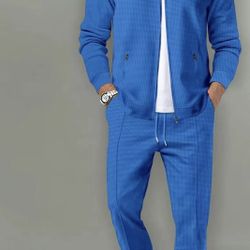 Men’s 2pc Sporty Jacket and Lounge Drawstring Pants Sz M NWT